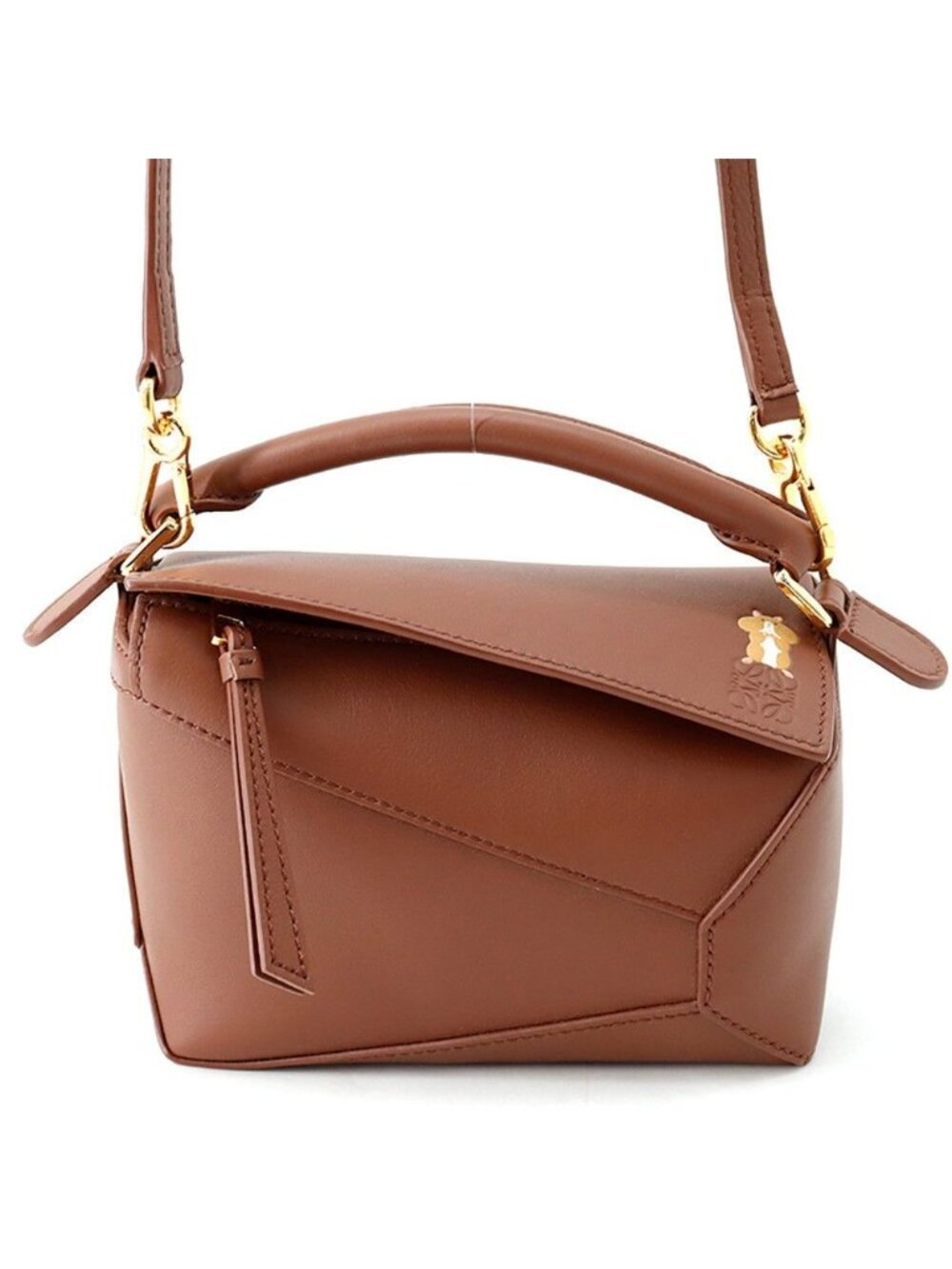Loewe Handbag Puzzle Bag Mini Leather Suna Fujita Collaboration Ham Star 2-Way